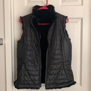 Nicole Miller reversible Faux Fur/Puffy Vest